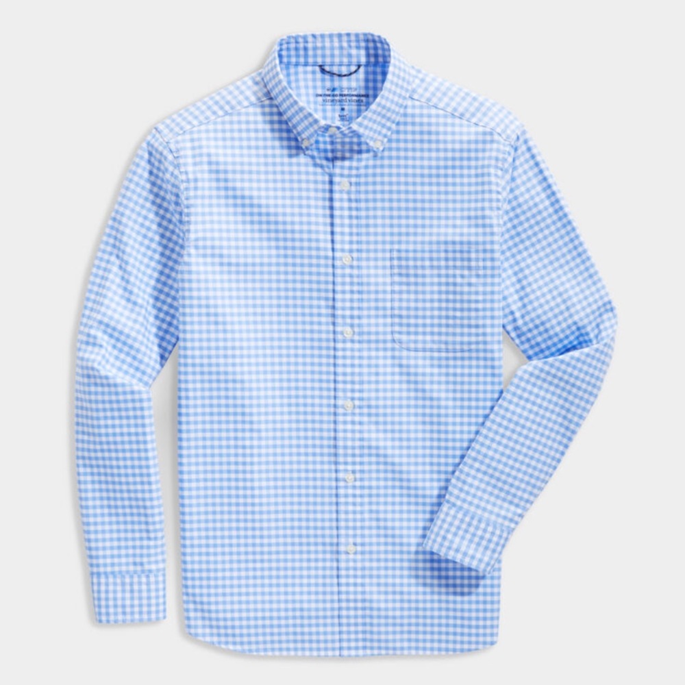 Vineyard Vines On-The-Go brrr° Gingham Shirt M